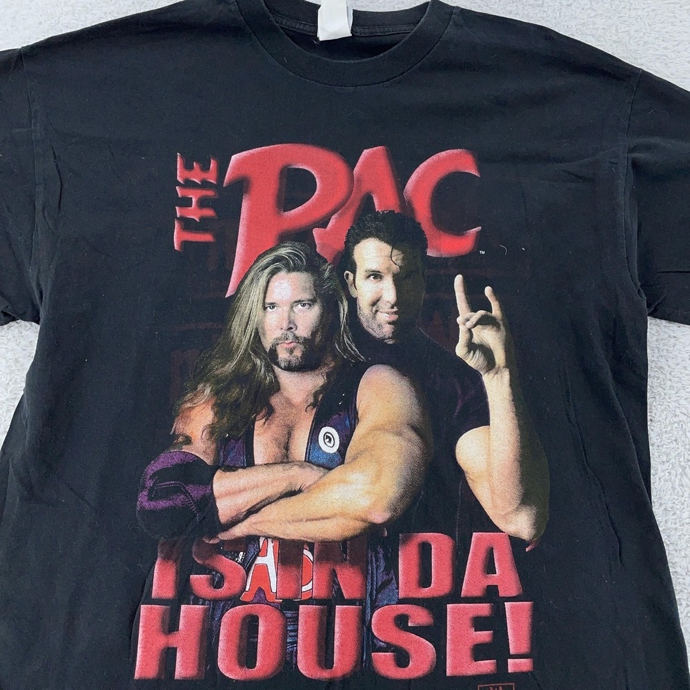 Vtg 90s WCW NWO The Pac Is‎ In Da House Shirt XL Kevin Nash Scott Hall Wrestling